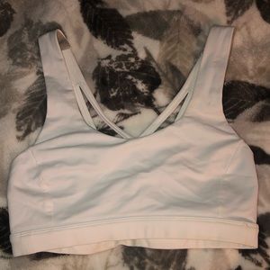 White Lululemon sports bra
